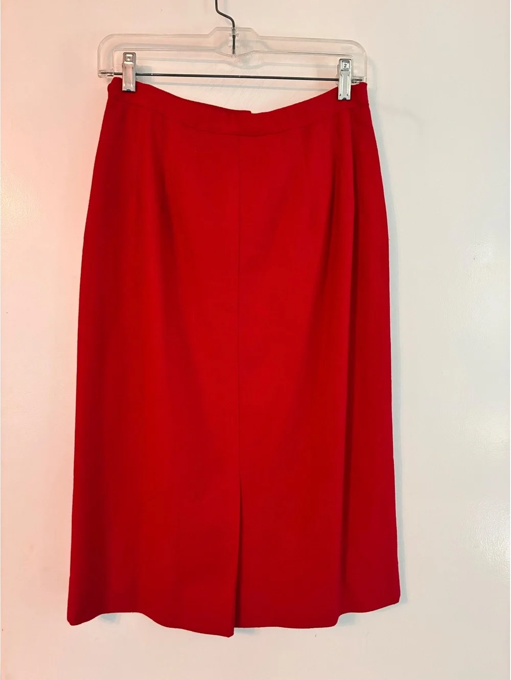 Vintage Pendleton Red 100% Virgin Wool Midi Skirt USA Size 10